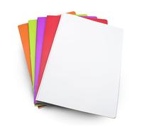 DOJA Barcelona | Cahier A4 Agrafé Page Blanche | Lot 5 | 48 Feuille Blanche 90g | Couverture Plastique | 6 Couleurs Aléatoires | 21x29,7mm | Cahier 96 Pages | Cahier de Brouillon, Carnet de Voyage