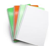 DOJA Barcelona | Cahier Page Blanche A5 | Lot de Cahier 4 | Cahier Feuille Blanche à Couverture Souple | 80 Feuilles Blanches | Cahier Spirale A5 | Couleurs aléatoires, Cahier de Dessin, Bloc Note