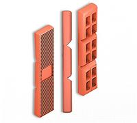 DOJA BARCELONA | Cales de Vitrage 10mm | Orange | 100 Pcs | Blocs d'Écartement en Plastique, Entretoise Polypropylene | Plaques d'Espacement avec Points de Rupture pour Rangement, Équilibrage...