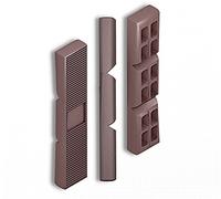 DOJA BARCELONA | Cales de Vitrage 12mm | Marron | 250 Pcs | Blocs d'Écartement en Plastique, Entretoise Polypropylene | Plaques d'Espacement avec Points de Rupture pour Rangement, Équilibrage...