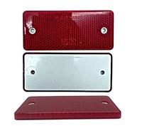 DOJA Barcelona | Catadioptre Rectangulaire à Visser | 10 Reflechissant avec Deux Trous | 90x40 mm | Couleur Rouge | Agréé ECE | pour Accessoire Velo, Accessoire Moto, Remorque Voiture, Camion...