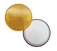 DOJA Barcelona | Catadioptre Rond | 10 Reflechissant à Monter sur Un Autocollant | Diamètre 60 mm | Couleur Jaune | Agréé ECE | pour Accessoire Velo, Accessoire Moto, Remorque Voiture, Camion...
