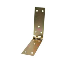 DOJA Barcelona | Charniere Caisse | 8 Pièces Charnière Coffre | 200x45x1,5 mm | Zinc Galvanisé Jaune | Charnière pour Tiroir, Coffre de Rangement Exterieur, Armoire de Jardin, Abris de Jardin...