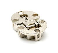 DOJA Barcelona | Charnière Invisible | 2 Charniere Angle d'Ouverture 180 º | pour Abattant Trou 35mm | Zamack Chrome | Charnière pour Accessoire Cuisine, Charniere Porte Placard, Armoire Cuisine