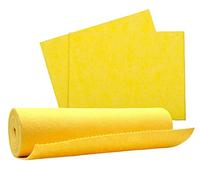 DOJA Barcelona | Chiffon de Nettoyage | Lavette Multi-Usages | Rouleau de Torchon | Rouleau Jaune | Chiffon Lunette | Fabriqué en Europe | 6M x 36CM | Produits de Nettoyage pour Cuisine, Voiture...