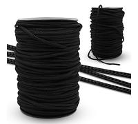 DOJA Barcelona | Corde Polyamide 3mm | Bobine de 100m | Corde Noire | Diamètre 3mm | en Polyamide | Couture Accessoires Mercerie | pour Lacet Corde, Corde Paracorde, Kit de Survie, Machine a Coudre