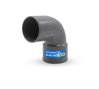 DOJA Barcelona Coude en PVC de 87° - Ø 40mm - Pack 10 - Coude Mâle -Femelle pour Installation Rapide et Simple - Raccords d'évacuation Offrant Compatibilité, Résistance - PVC Pour Adaptation