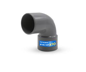DOJA Barcelona Coude en PVC de 87° - Ø 40mm - Pack 10 - Coude Mâle -Femelle pour Installation Rapide et Simple - Raccords d'évacuation Offrant Compatibilité, Résistance - PVC Pour Adaptation