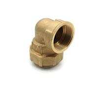 DOJA Barcelona | Coude Femelle 90° Polyéthylène | Pour Tuyau Polyéthylène 32mm x 1" | Connecteur en Laiton | Coude Plomberie pour Tuyau à Compression, Eau de Pluie, Électrovanne Irrigation