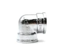 DOJA Barcelona | Coude Femelle Femelle | 4 Double Femelle 90° | Taille 3/4’’ | Raccord en Laiton Chrome | Raccord Plomberie pour Tuyau Reservoir Eau de Pluie, Pompe Vide Cave, Robinet Exterieur