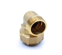 DOJA Barcelona | Coude mâle 90° en polyéthylène | Pour tube en polyéthylène 20mm x 1/2 pouce | Raccord fileté mâle | Coude en laiton pour eau potable.