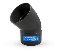 DOJA Barcelona Coude PVC D'évacuation - Ø 125mm - Coude 45° Femelle - Femelle Installation Facile - Raccord D'évacuation - Élimine Risque de Fuites - Disponible en Plusieurs Tailles