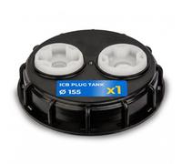DOJA Barcelona Couvercle Réservoir IBC Ø155mm - Double Ventilation - Rond Sécurisé, IBC Housse de Couvercle Facile à Installer avec Bouchon Réservoir Eau pour Optimale, Couvercle Cuve 1000L