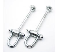 DOJA Barcelona | Crochet Balancoire 120mm x M12 | Pack 4 | Raccord Balancoire | Max. 120mm | Zinc Galvanisé | Support de balançoire | Crochet Hamac Balançoire | pour Fixation Balancoire Exterieur