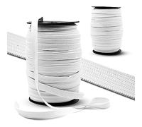 DOJA Barcelona | Elastique Couture | Pack Bobine Blanc 50M | Bande Elastique Couture | Large 10mm | en Polyester, Caoutchouc | Élastique | pour Élastique Couture, Pantalon, Jupe, Vetement, Ceinture