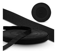 DOJA Barcelona | Elastique Couture | Pack Rouleau Noir 50M | Bande Elastique Couture | Large 20mm | en Polyester, Caoutchouc | Élastique | pour Élastique Couture, Pantalon, Jupe, Vetement, Ceinture