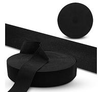 DOJA Barcelona | Elastique Couture | Pack Rouleau Noir 50M | Bande Elastique Couture | Large 50mm | en Polyester, Caoutchouc | Élastique | pour Élastique Couture, Pantalon, Jupe, Vetement, Ceinture