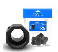 DOJA Barcelona Embout Filete Pvc Male - Ø40mm x 1/4" - Pack 5 - Connector Male - Emboîtement Filetée, Installation Facile - Raccord PVC, Résistance à la Corrosion - Adaptateur Tuyau