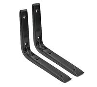 DOJA Barcelona | Equerre Etagere Murale Noire | Pack 2 | Support Etagere Forme L | 300mm x 250mm | Equerre Metal | Équerre Étagère | pour Équerre de Fixation, Charge Support Etagere Murale Bois..