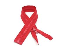 DOJA Barcelona | Fermeture Éclair 40 cm Rouge | Pack 10 Séparable #5 | Curseur Automatique | Dent Plastique | Pour Mercerie, Veste, Manteau