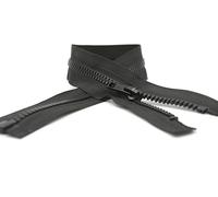 DOJA Barcelona | Fermeture Eclair 50 cm Noir | Pack 10 Fermeture Eclair Séparable #5 | Curseur Automatique | Dent en Plastique | Zip Fermeture Eclair | pour Mercerie Fermeture Éclair, Veste, Manteau