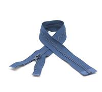 DOJA Barcelona | Fermeture Eclair 60 cm Bleu Acier | Pack 10 Fermeture Eclair Séparable #5 | Curseur Automatique | Dent en Plastique | Zip Fermeture Eclair | pour Mercerie Fermeture Éclair, Veste..