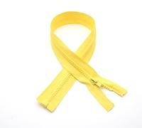 DOJA Barcelona | Fermeture Eclair 60 cm Jaune | Pack 10 Fermeture Eclair Séparable #5 | Curseur Automatique | Dent Plastique | Zip Fermeture Eclair | pour Mercerie Fermeture Éclair, Veste, Manteau