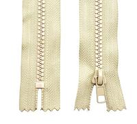 DOJA Barcelona Fermeture fermées injectées beiges, lot de 10 m, curseur automatique, plastique, éclair décoratif à coudre, vendu au mètre