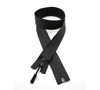 DOJA Barcelona | Fermeture Impermeable Noir | Pack 1 | Fermeture Eclair Etanche Nº7 | Longueur 85cm | Nylon | Curseur Fermeture Eclair Automatique | pour Reparation Fermeture Eclair Séparable, Veste