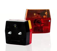 DOJA Barcelona | Feu Remorque | Feux Arrière 4 Fonctions à Ampoule | 12V | Feu Position Arrière, Éclairage Plaque Laterale, Feu STOP, Clignotant | pour Remorque Voiture, Fourgons de Livraison