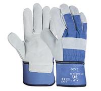 DOJA Barcelona | Gant en Cuir Toile | 3 Paires | Taille 9 | Longueur 25 cms | Gants Risques Mécaniques pour Assemblages Mécaniques, Automobile, Travaux de Construction, Travaux Agricoles...