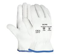 DOJA Barcelona | Gants de Travail Cuir | 6 Paires | Taille 9 | Longueur 25 cms | Gant Risques Thermiques pour Services Publics, Agriculture, Assemblage Électrique, Services de Maçonnerie, etc.