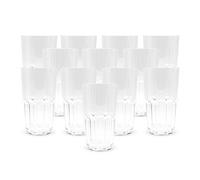 DOJA Barcelona | Gobelet Polycarbonate Transparent 50cl | Pack 12 | 154x87x1.8mm | Réutilisable | Pour Eau, Vin, Cocktail