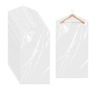 DOJA Barcelona | Housse Vetement Transparente | Pack 100 Housse Vetements à Suspendre | Sac de Rangement Vetement | 61x92,5cm | Housse Plastique | Rangement pour Vêtements et Penderies | Robe, Veste