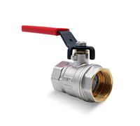 DOJA Barcelona | Levier de valve sphérique | Rouge | 3/4" | H - H | Levier clé de plomberie en acier au carbone | Valve à levier pour pompes à eau, réservoirs, robinet extérieur, connexions d'eau