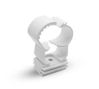 DOJA Barcelona Lot de 20 colliers de serrage en plastique - Support de tuyaux de 15 mm à 18 mm - Clip de tuyau blanc - Outil sanitaire - Pour organisation des câbles