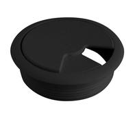 DOJA Barcelona Lot de 8 range-câbles ronds pour bureau Noir Ø 60 mm