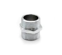 DOJA Barcelona | Mamelon 15/21 | Raccord Male Male 1/2’’ | Hexagone | Raccords en Laiton Chrome | pour Tuyau Douche, Reducteur de Pression Eau, Groupe de Securite Chauffe Eau, Radiateur Eau Chaude