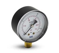 DOJA Barcelona | Manometre Pression Eau 0-4 Bars | Manomètre Pression Air 1/4" | Ø63mm Cl 1,6 | Raccord Laiton Vertical | Manometre Plastique | Manometre Pression Pneu, Manometre Compresseur