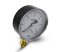 DOJA Barcelona | Manomètre Pression 0-25 Bars | Ø 50mm | Conexion Laiton Vertical BAR/PSI | Manomètre Inox | Air, Eau, Pompe, Compresseur