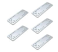 DOJA Barcelona | Plaque de Connexion Plate | Pack 5 | Plate Plaque Renfort | 280x55x2,5mm | Acier Galvanise | Plaque Metal | pour Assemblage Bois, Fixation Support Poteau Bois, Assemblage Charpente