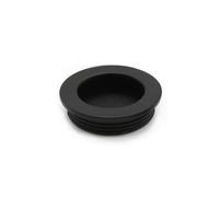DOJA Barcelona | Poignée Porte Coulissante | 6 Poignee Ronde Encastrable | Ø40,5mm*10mm | Zinc-Aluminium | Poignee de Porte Noire pour Poignee de Meuble Cuisine, Poignée de Porte, Tiroir Coulissant