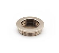 DOJA Barcelona | Poignée Porte Coulissante | 6 Poignee Ronde Encastrable | Ø40,5mm*10mm | Zinc-Aluminium | Poignee Nickel Satiné pour Poignee de Meuble Cuisine, Poignée de Porte, Tiroir Coulissant