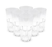 DOJA Barcelona | Polycarbonate Verre | 50cl | Pack 6 | Gobelet Transparent | 154x87x1.8mm | Polycarbonate Transparent | Gobelet Plastique Reutilisable | pour Verre a Eau, Verre a Vin, Verre Cocktail