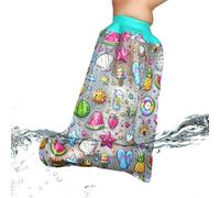 DOJA Barcelona | Protege Platre pour Pied Enfant | 455x355mm |Protection Imperméable En PVC Avec Fermeture Silicone | Bloccs Plâtre Pour Pieds Enfants ou Adolescent | Bain De Pied, Douche Enfant