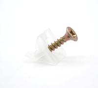 DOJA Barcelona | Renfort Tiroir | Pack 125 | Cale de Réparation Fond de Tiroir | avec Vis 3.5 * 20mm | Taquet de Renfort en Plastique | Support Etagere | pour Equerre Fixation, Taquet Etagere, Meuble