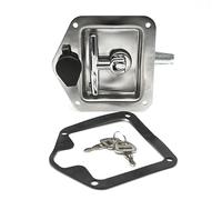 DOJA Barcelona | Serrure Remorque | Pack 1 | 25mm | Antivol Remorque | 124x121x25mm | en Acier Inoxydable | Fermeture Remorque | pour Serrure Porte Camping Car, Accessoire Remorque, Camion, Caravane