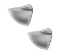 DOJA Barcelona | Support Etagere Pelican | Pack 2 | Support Etagere Murale MAX 20mm | Charge MAX 8kg | Aluminium | Support Pelican pour Fixation Miroir, Tablette, Étagère en Verre, Equerre Etagere