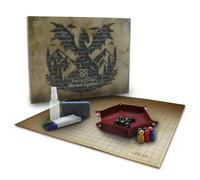 DOJA Barcelona | Tapis Jeu de Role pour Batailles | Inclut: Plateau a Dés Cuir, Gomme, Plateau Double Face avec Jetons, Tapis Réutilisable, Accessoires Jeux de Role De Société