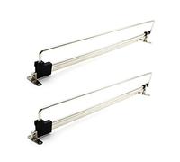 DOJA Barcelona | Tringle Coulissante Penderie | Pack 2 | Porte Cintre Coulissant | 450mm | en Acier | Penderie Vetement | pour Dressing Chambre Adulte, Rangement Vetement, Portant a Vetement, Armoire